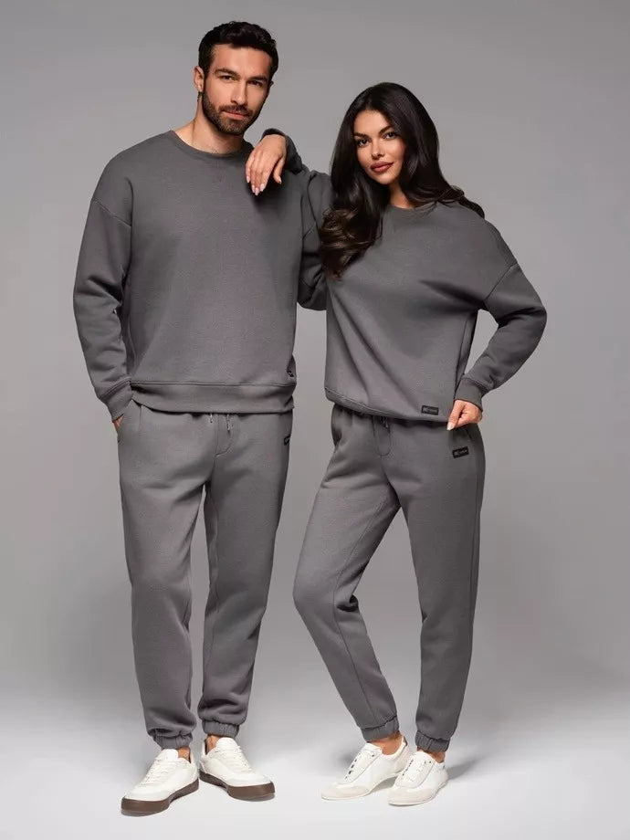 Unisex laisvalaikio tamsiai pilkos kelnės Argan